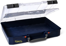 Small parts case, without drawers, blue, (W x D) 413 x 330 mm, CARRYLITE 55 5X10-0/DL