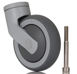 Koło samonastawne średnica kabla 125mm Pojedyncza śruba Tente 100kg wysokość całkowita 161mm