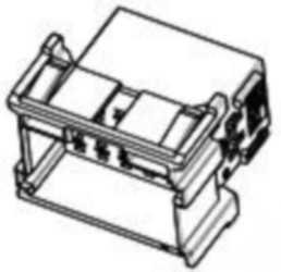 Plug, unequipped, 18 pole, straight, 3 rows, green, 1-967629-3