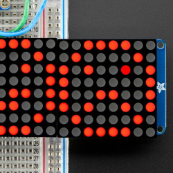 16 x 8 1.2" LED Matrix + Backpack - Ultra Bright Round Red LEDs