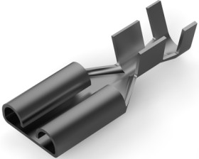 Uninsulated flat plug sleeve, 9.53 x 1.22 mm, 3.31 to 5.26 mm², AWG 12 to 10, phosphor bronze, tin-plated, 280756-4