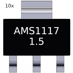 10x AMS1117-1.5V stabilizator napięcia 1A 1.5V