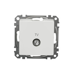 Gniazdo TV przelotowe (10dB), białe, Sedna Design i Elements SDD111478