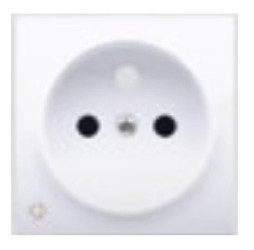 Simon 54 Pokrywa gniazda pojedynczego z/u z przesłonami antybakteryjna biała DGZ1ZP/AB11