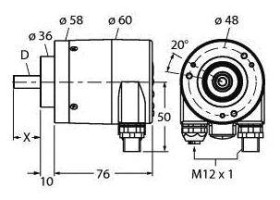 Enkoder obrotowy absolutny Turck 1544413