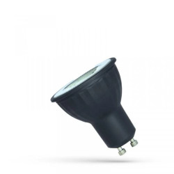 LED GU10 230V 4W SMD 38st NW z soczewką czarna SPECTRUM