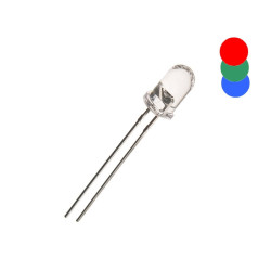 DIODA LED 5mm MIGAJĄCA R-G-B CZERWONO-ZIELONO-NIEBIESKA SLOW-WOLNA CLEAR 2N /AK