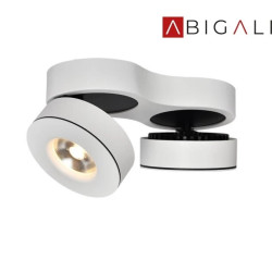 Abigali Oprawa nastropowa LED 12W kolor biały WW - podwójna, ABIGALI-ONBL12WW-2