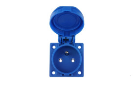 Gniazdo tablicowe 10/16A 2P+Z 230V niebieskie IP54 1040-0b_b