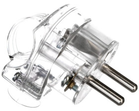 Wtyczka kątowa rozbieralna z uchwytem z/u 16A 2PAWA-WK transparentna 51.48