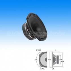 Monacor Breitbandlautsprecher, SP-155X WMAX, 8 Ohm