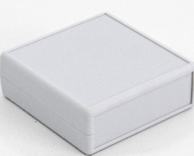 ABS device enclosure, (L x W x H) 75 x 74 x 27 mm, light gray (RAL 7035), IP54, 1593ARGY