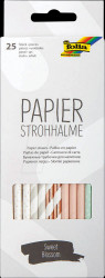 12596 Paper straws, 25 pieces, 20 cm, Sweet Blossom