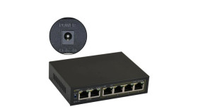 Switch PoE 6-portowy S64WP bez zasilacza do 4 kamer IP