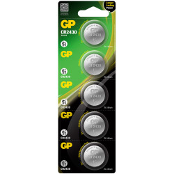 GP GPPBL2430054 Lithium Button Cell CR2430 (DL2430) - Card of 5