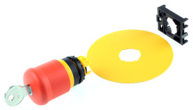 Przycisk zatrzymania awaryjnego, Ø 38mm, IP69K, kolor: Czerwony, Eaton, M22