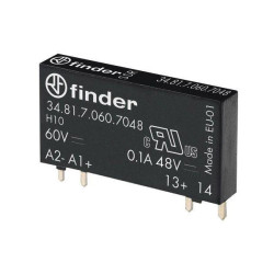 Finder 34.81.7.060.7048 SSR narrow PCB Relay 60 VDC input 0.1 A output