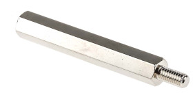 Kołek dystansowy gwint M4 x M4 długość 45mm Mosiądz Męski/żeński Sześciokątny RS PRO