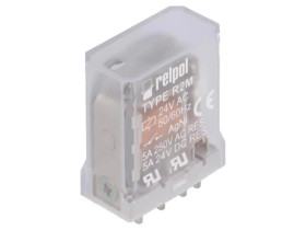 Przekaźnik: elektromagnetyczny DPDT Ucewki: 24VAC 5A/250VAC R2M-2012-23-5024