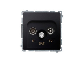 SIMON BASIC Gniazdo antenowe RTV-SAT końcowe (moduł) 1x wejście: 5 MHz–24 GHz grafit matowy BMZAR-SAT1.3/1.01/28 KONTAKT SIMON