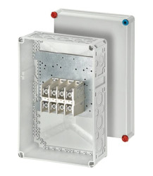 Puszka do instalacji wewnętrznych szara IP65 300x450x170 z zaciskami 4-biegunowa 150 mm2 K 1204 HPL3900224