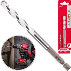 Wiertło uniwersalne 8x60/120mm 1/4 HEX MILWAUKEE