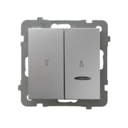 AS Łącznik żaluzjowy z podświetleniem /z blokadą mechaniczną/ srebro ŁP-7GBS/m/18