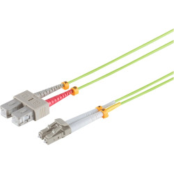 FO patch cable, LC duplex to SC duplex, 0.5 m, OM5, multimode 50/125 µm, BYB-5-98F1020