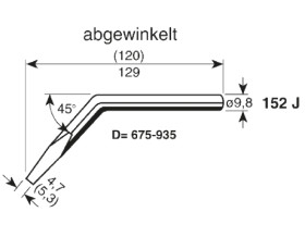 Grot lutowniczy ołówkowy Ersa do ERSA 150 S. Dłuto 5.3 mm Serie 152