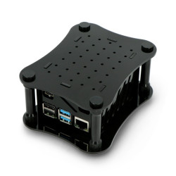 Obudowa do Raspberry Pi 4B i do Allo DigiOne Signature - akrylowa - czarna