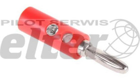 Wtyk bananowy plastikowy skręcany czerwony