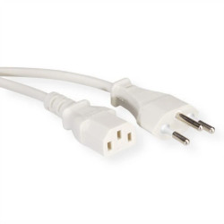 Kabel zasilający VALUE (CH), biały, 1,8 m