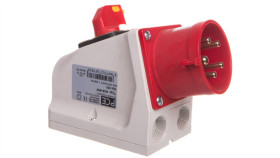 Wtyczka Odbiornikowa Kombi 32A 5P 400V Czerwona Ip44 625-6W