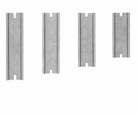 Szyna DIN szerokość 35mm długość 135mm wysokość 7.5mm Bez perforacji RS PRO