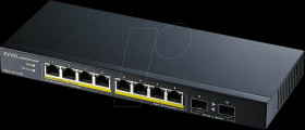 GS1100-10HP-EU0102F Switch, 10-Port, Gigabit Ethernet, PoE+, SFP