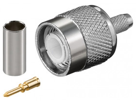 Złącze zaciskowe TNC z pozłacanym stykiem, do kabla RG 58
