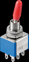 10021 Miniature toggle switch, ON-ON, 3 A/250 V