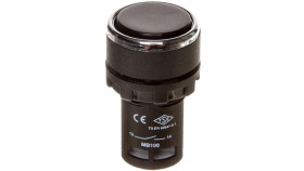 Przycisk Sterowniczy Monoblok, Kryty, Niestabilny, 1No, Czarny T0-Mb100dh