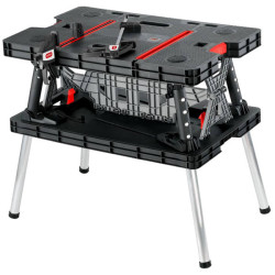 Keter 237005 Folding Work Table with Clamps