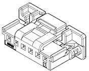 Molex Obudowa złącza pin żeńskiego na kabel 5601230604 1 szt.
