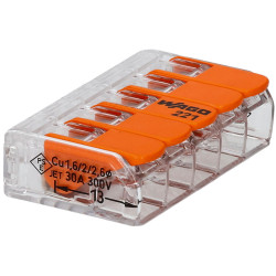 WAGO 221-615 - 221 Series 5 Conductor Max. 6mm&#xB2; Splicing Con. with Lever