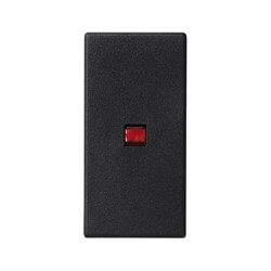 Klawisz K45 z podświetleniem czerwonym 45x22,5mm czarny