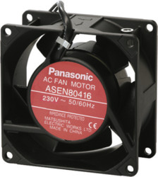AC axial fan, 230 V, 80 x 80 x 38 mm, 45 m³/h, 33 dB, ball bearing, Panasonic ASEP80416