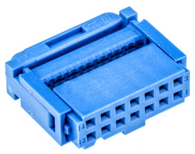 Złącze IDC 14-pinowe 2-rzędowe raster: 2.54mm Żeński Montaż na kablu TE Connectivity