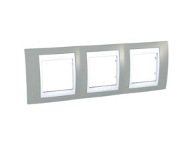 UNICA PLUS Ramka 3 potrójna pozioma szary alabaster MGU6.006.865 SCHNEIDER ELECTRIC