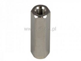 DI5M3X25 tulejka dystansowa nikiel; gwint w/w M3