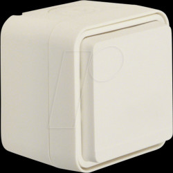 47633502 Steckdose m. Klappdeckel u. erh. Berührungsschutz W.1, polarweiß