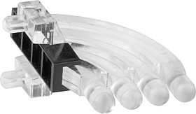 Światłowód do LED, sztywny, kątowy, dł. 25.2mm, 4-rzędowy, 4-drożny, , MENTOR