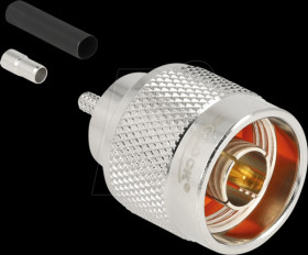 91763 N plug for crimping RG-174 / RG-316 with matching shrink tube