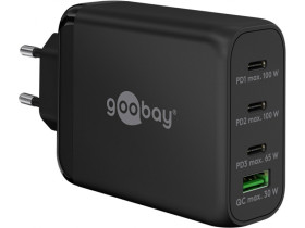 Wieloportowa szybka ładowarka USB-C PD (100 W), czarny 3x...